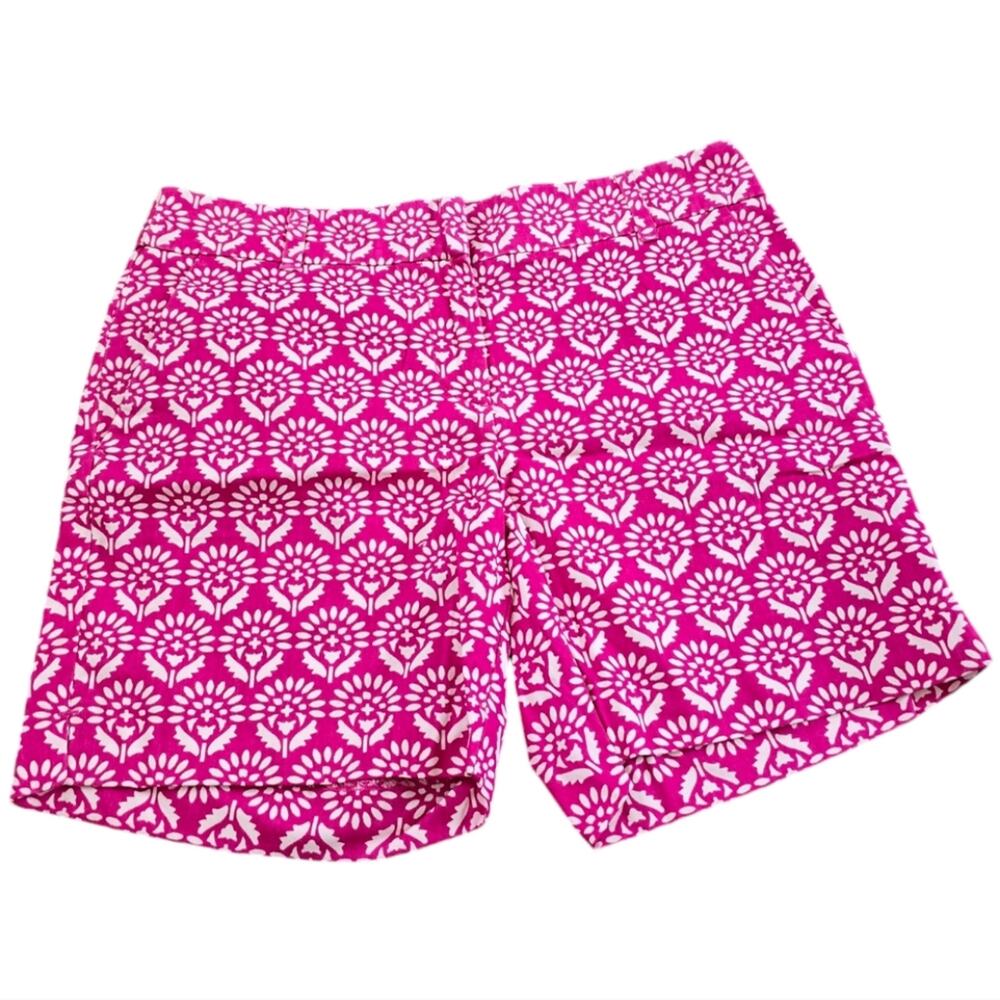 Ann‎ Taylor Loft Pink & White Floral Cotton Shorts Size 2